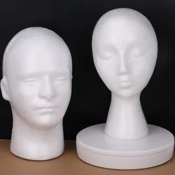 1PC Foam Wig Head Model Mannequin Dummy Wig Glasses Hat Display Stand Rack Hairpieces Stand Holder Female Head Model Wig Display