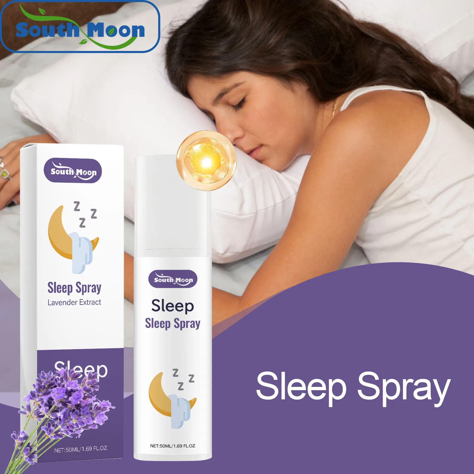 

Lavender Sleep Spray Fall Asleep Relaxation Relieve Fatigue Neurasthenia Soothing Lasting Fresh Aromatherapy Sleep Pillow Spray