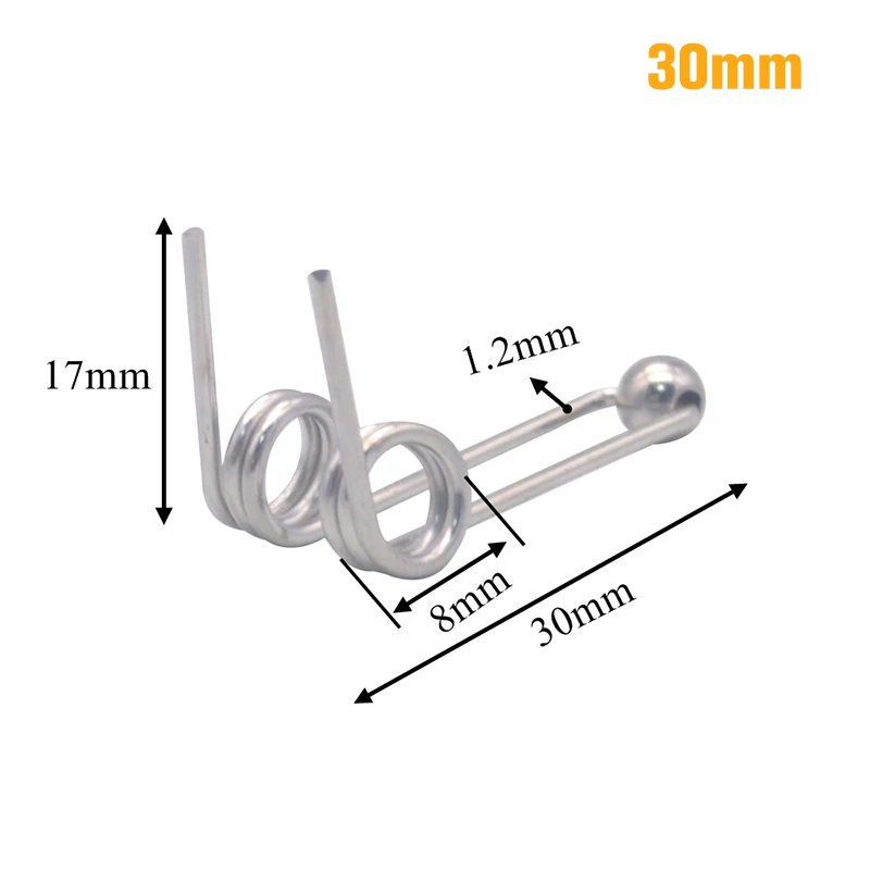 Double Torsion Spring 1/2/5PCS  Wire Curling Iron Replacement Double Return Torsion Spring Hair Curling Rod Accessories