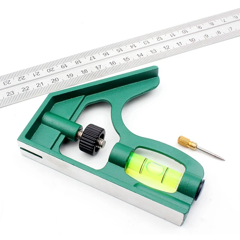 1 PCS 300MM Adjustable Protractor Square Stainless Steel Protractor Square Combination Ruler