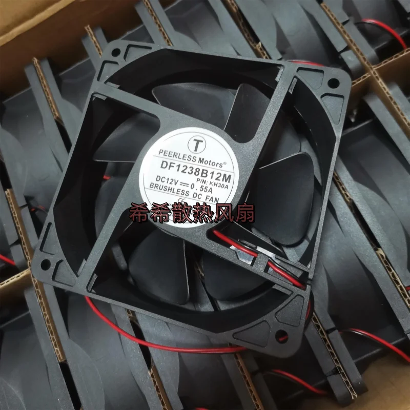 New Cooler Fan for Welding machine DF1238B12M 12V 0.55A 12038 12cm double ball Cabinet cooling fan