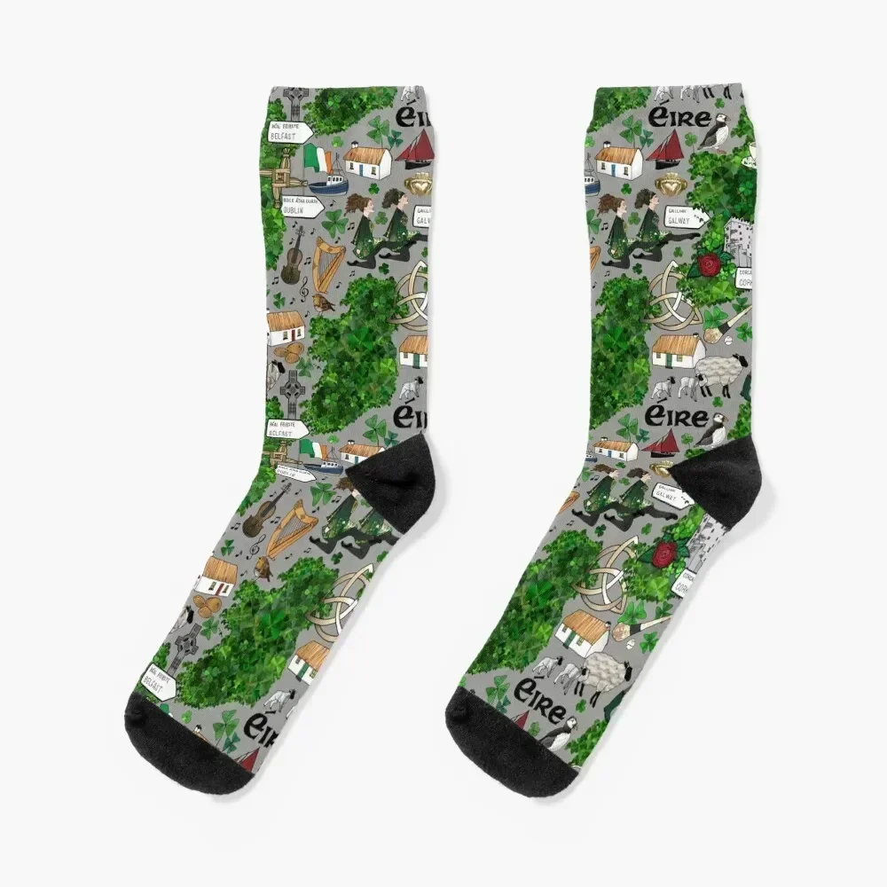 

Ireland Socks compression cotton essential heated Women Socks Men's