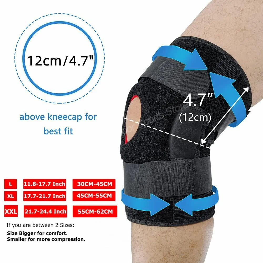 Orthopedic Knee Brace Knee Joint Protector Sports Knee Support Joint Pain L-XXL Plus Size EVA Kneepad Meniscos and Ligament 1Pc