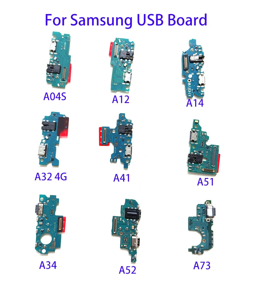 10Pcs For Samsung Galaxy A12 A22 A32 A13 A33 A42 A52 4G A52S A53 A73 A72 A34 5G USB Charger Board Charging Dock Port Flex Cable