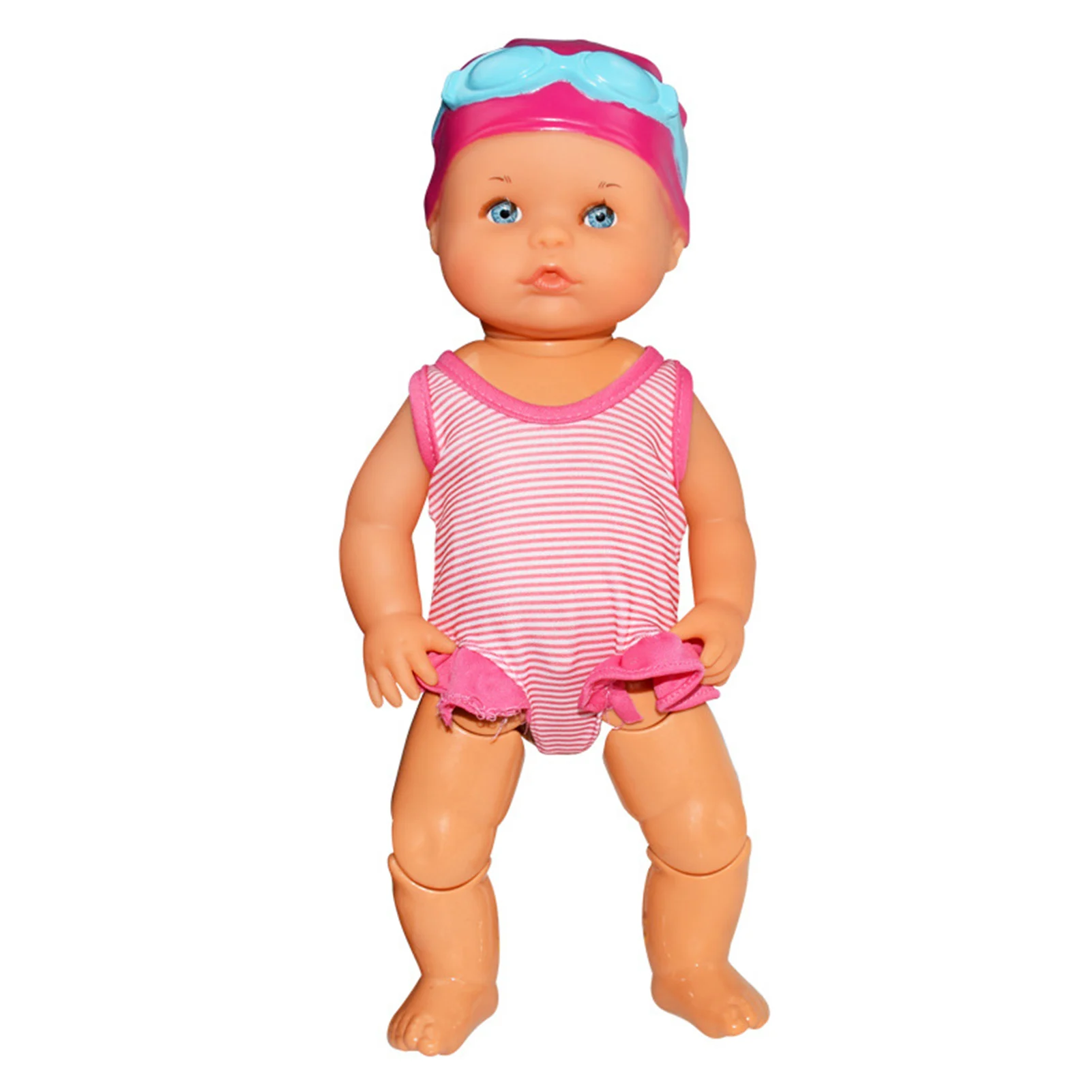 Boneca de natação flutuante infantil engraçada, brinquedo do personagem do bebê para meninos e meninas, presente de aniversário da criança