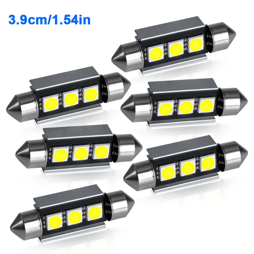 2/4/6/10PCS Super Helle Girlande LED 31/36/39/42MM 5050 3 Chips Aluminium Körper Schnelle Kühlung für Auto Lesen Kennzeichen Licht