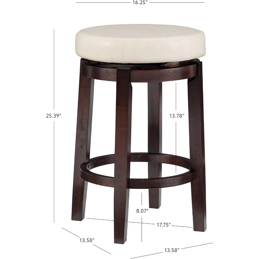 Linon Maya Rice 24-дюймовый табурет-стойка 24 дюйма