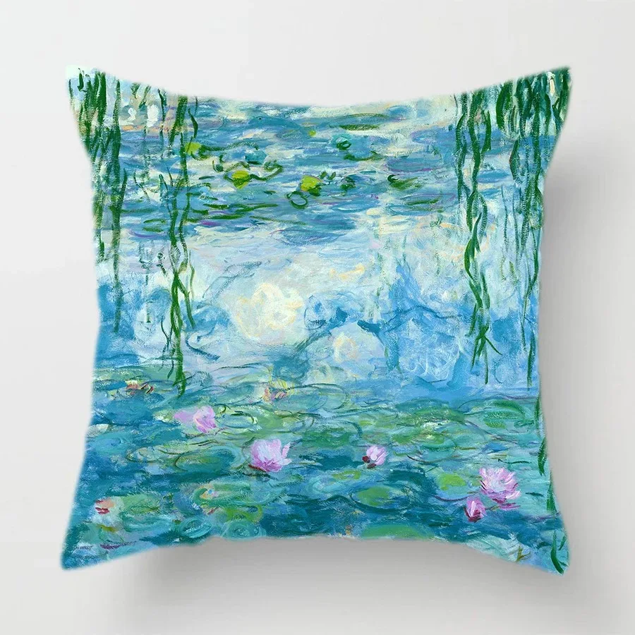 Oil Painting Landscape Pattern Pillowcase Interior Decoration Office Living Room Home Pillowcase