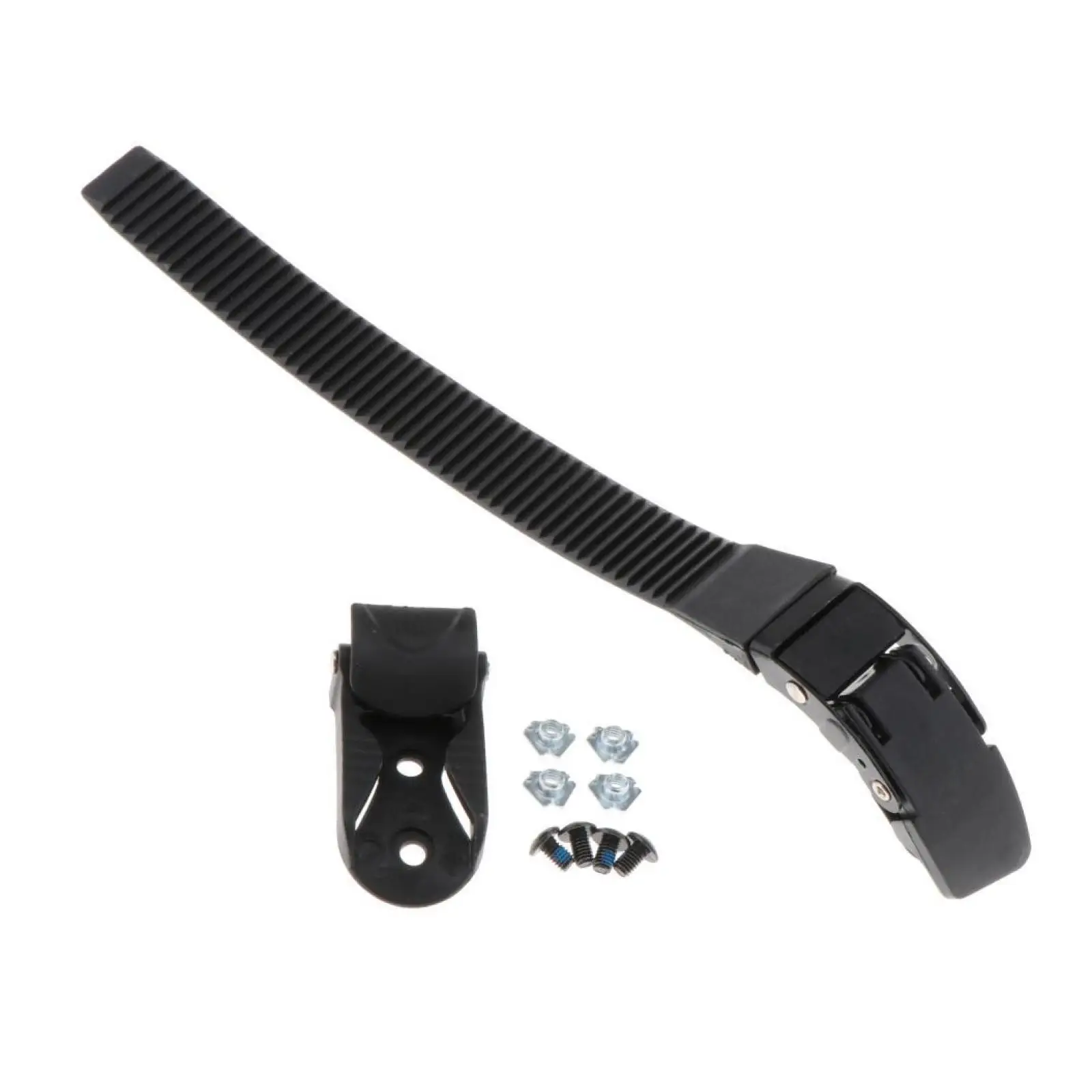 

Shock Resistant Roller Skate Buckle Strap Set Adjustable Black Inline Skates Parts PP Material for Outdoor Skating Gear