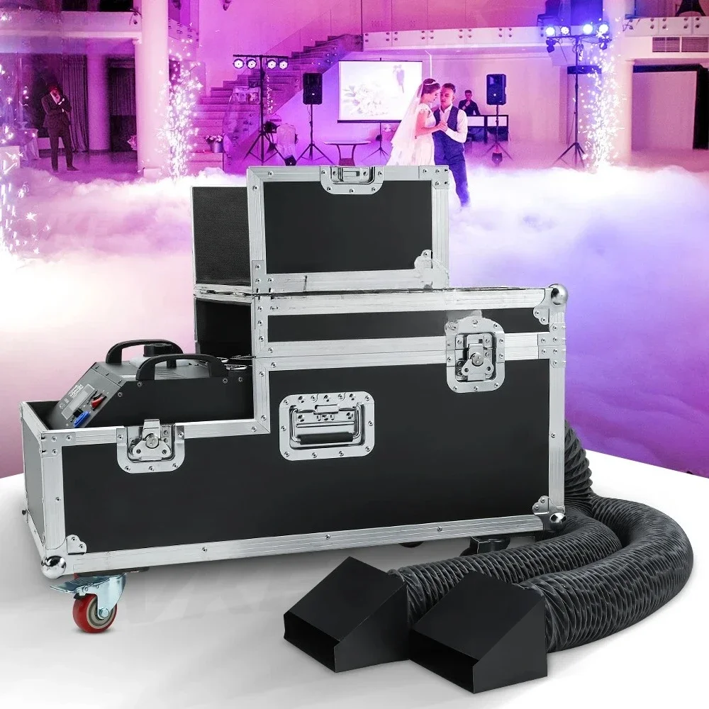 US MX 5000W Low Lying Fog Machine  Double Tubes Water Fog Machine Effect Equipment Performance ForDisco Wedding Party