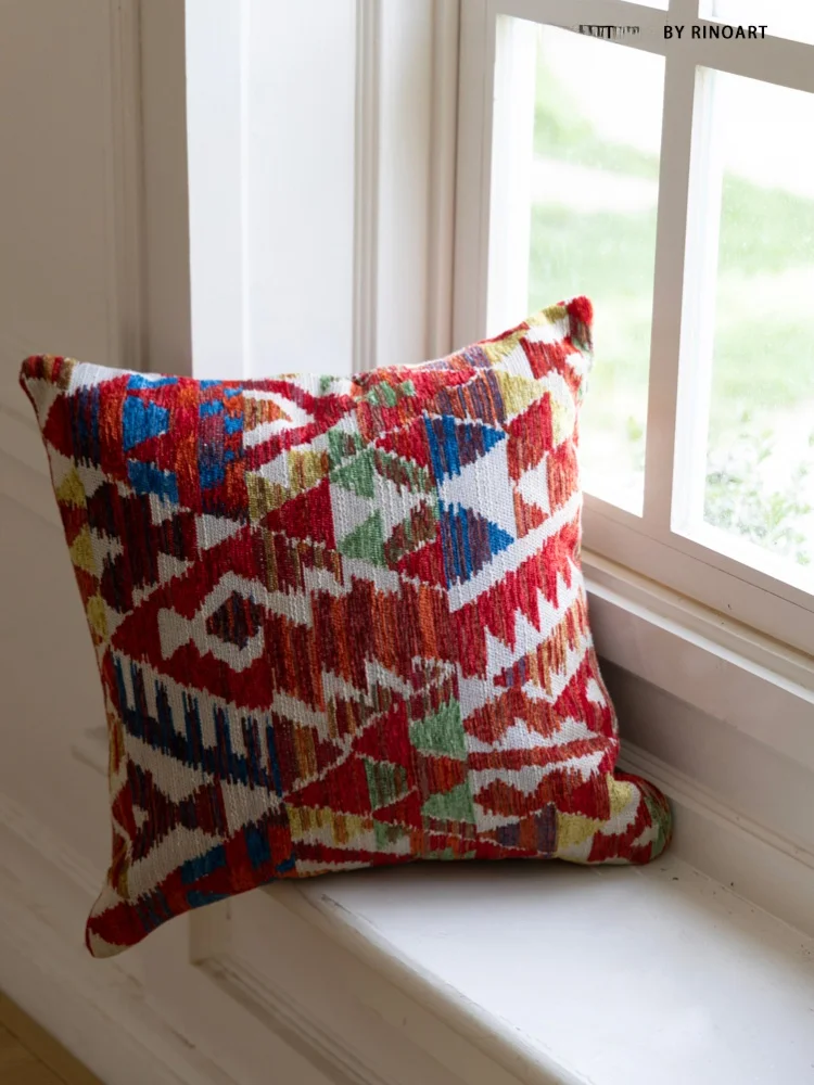 

Декоративная подушка Rinoart Downton Abbey "Британский красный" с растительным окрашиванием, квадратная, для дома, для гостиной