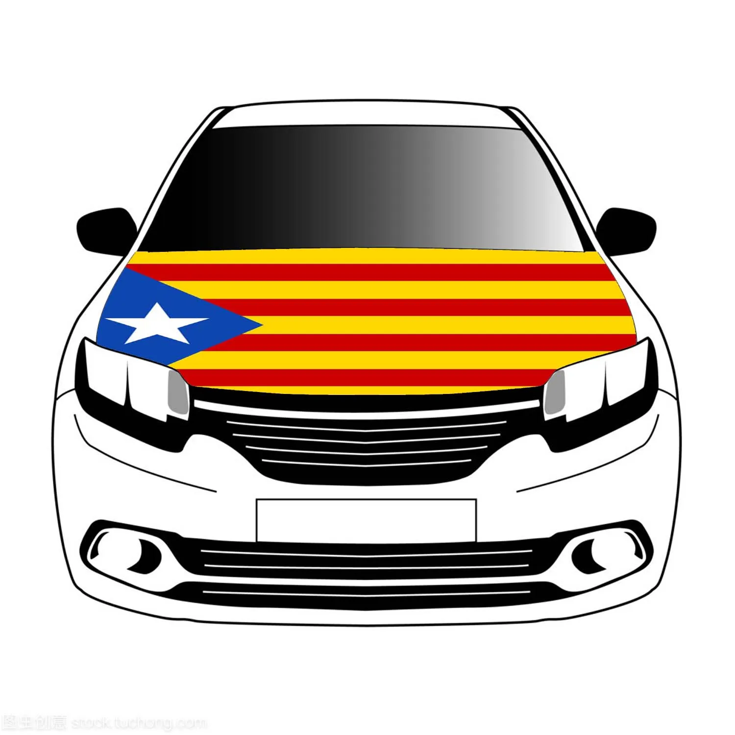 

Estelada Blava flag car Hood cover 3.3x5ft/5x7ft 100%polyester,car bonnet banner