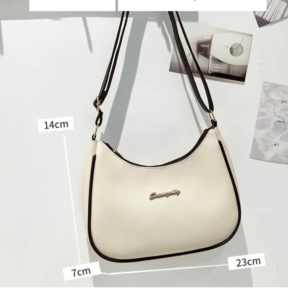 Tas Selempang Wanita Kulit PU Vintage 4 Warna Tas Bahu Korea Kapasitas Besar Tali Tahan Air Tas Ketiak Wanita Anak Perempuan