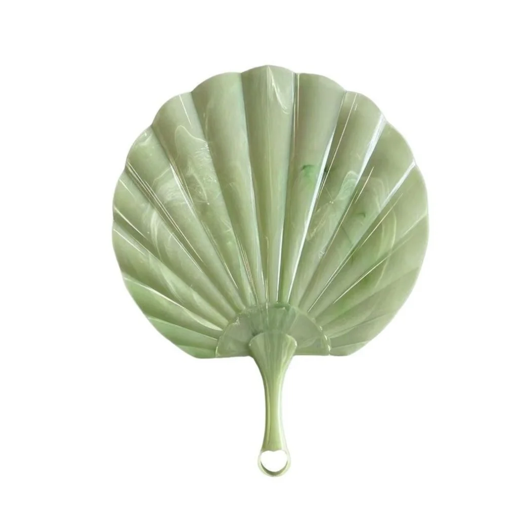 Durable Plastic Hand Held Fan Imitation Shell Traditional Chinese Chinese Style Fan Summer Cooling Fans Party Supplies