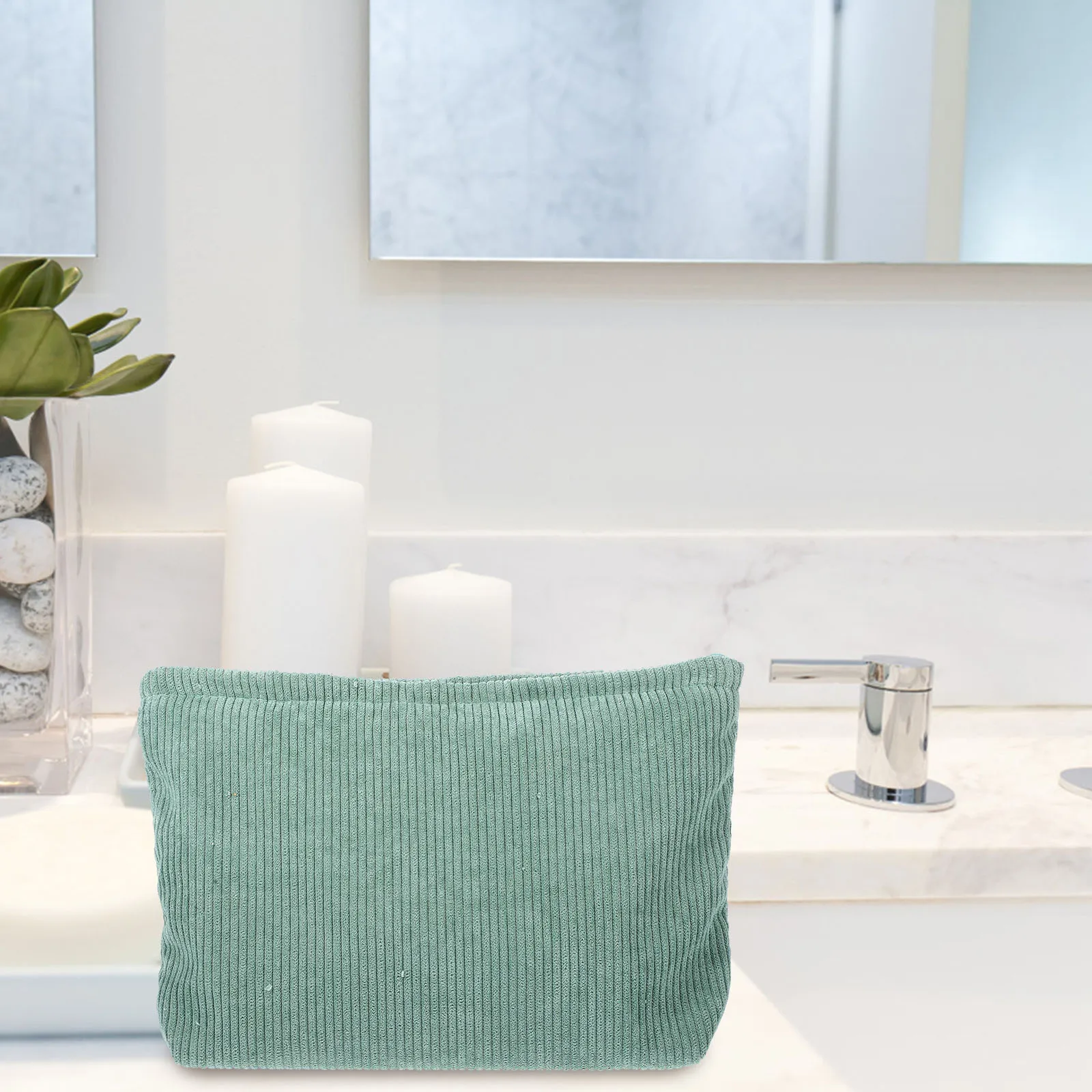 부드러운 원단 메이크업 정리 가방 귀여운 여행 파우치 여성용 대용량 립스틱 브러시 보관 케이스