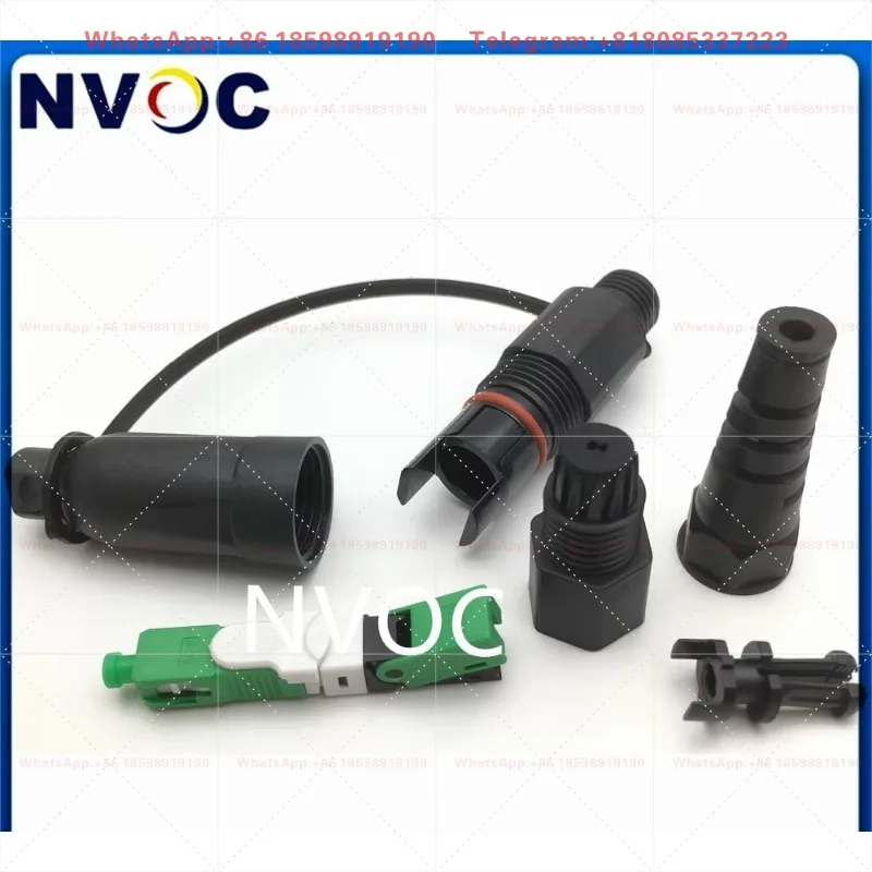10Pcs Outdoor Waterproof OPTITAP Assembly Optical Mini IP SCAPC SCUPC Field Installable Fast Connector Compatible with Cor Ning