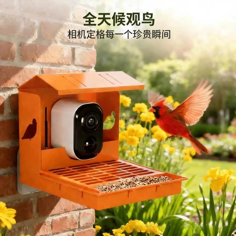 Intelligent outdoor waterproof bird feeder AI automatic identification 3 million high definition camera intelligent bird feeder