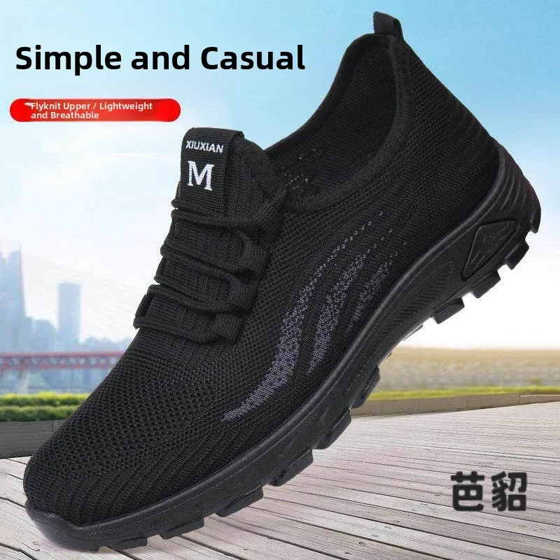 Autumn Soft Bottom Casual Sports Shoes for Men And Women Middle-Aged And Elderly Beijing Dad Shoes Breathable Mesh Comfortable