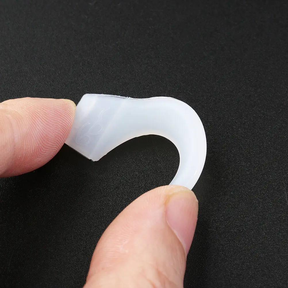 Silicone Eyeglass Ear Grips 5 Pairs Anti Slip L Size Holders for Sports Sunglasses Reading Glasses White