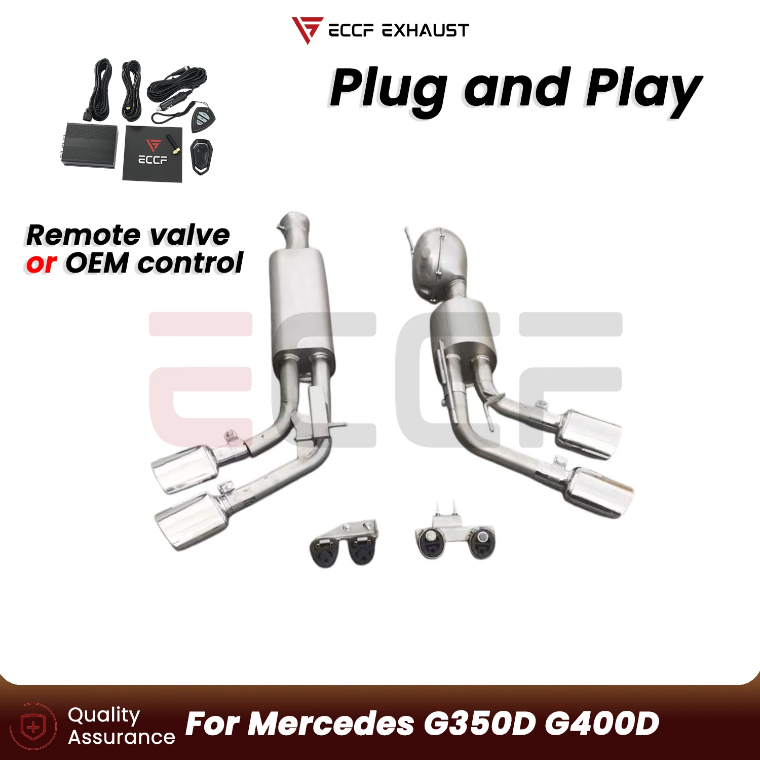 

Sporty Stainless steel Catback Exhaust FOR Mercedes G350D G400D Design of Simulated Sound Wave System Easy Installation