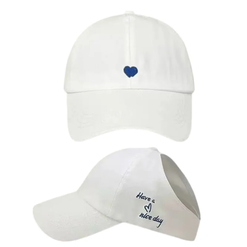 Half Open Crown Ponytail Embroidery Cotton Snapback Peaked Cap Baseball Cap For Men Women Sports Leisure Fishing Hat Sun Hat