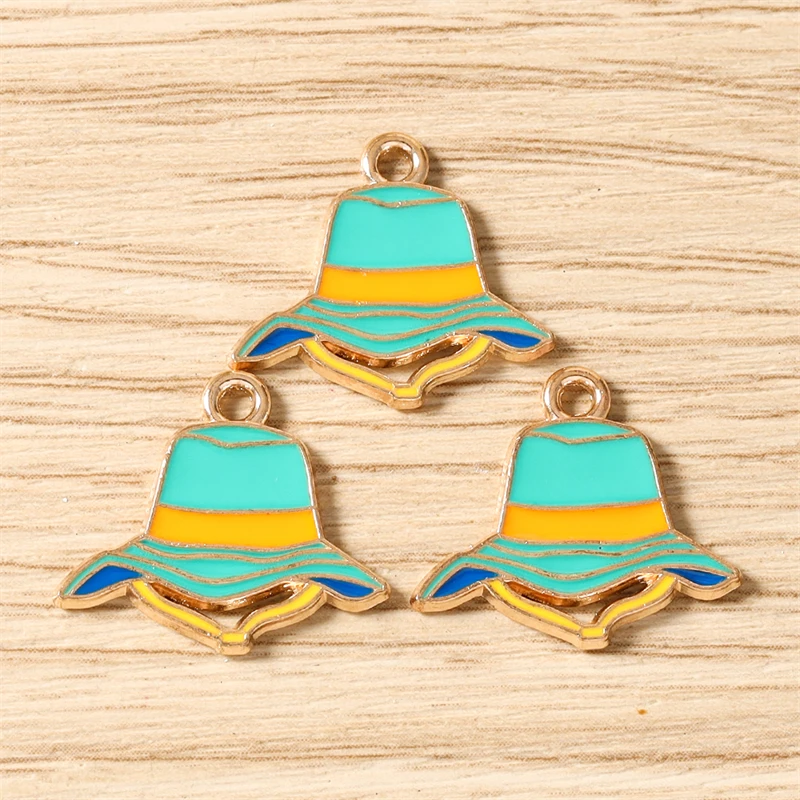 10 Stück niedliche, gemischte Emaille-Anhänger aus der Reise- und Camping-Serie für die Schmuckherstellung, Halsketten, Ohrringe, Armbänder, DIY-Bastelzubehör – Detail 6