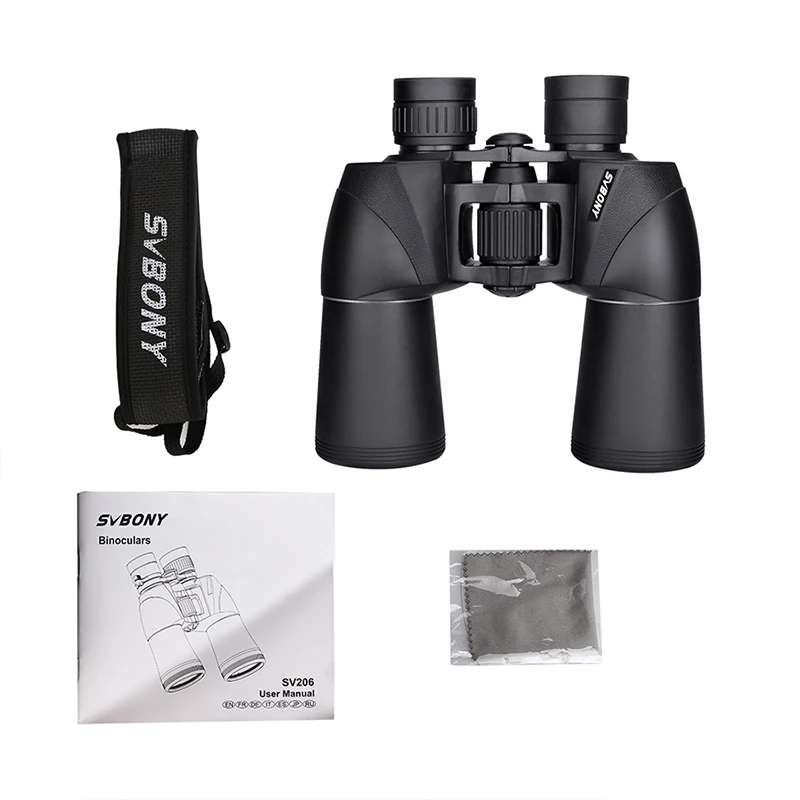 SVBONY SV206 10x50 Outdoor Observation Products Rubber Shell Material with Bak4FMC High-quality Optical for Beginner Birdwatcher