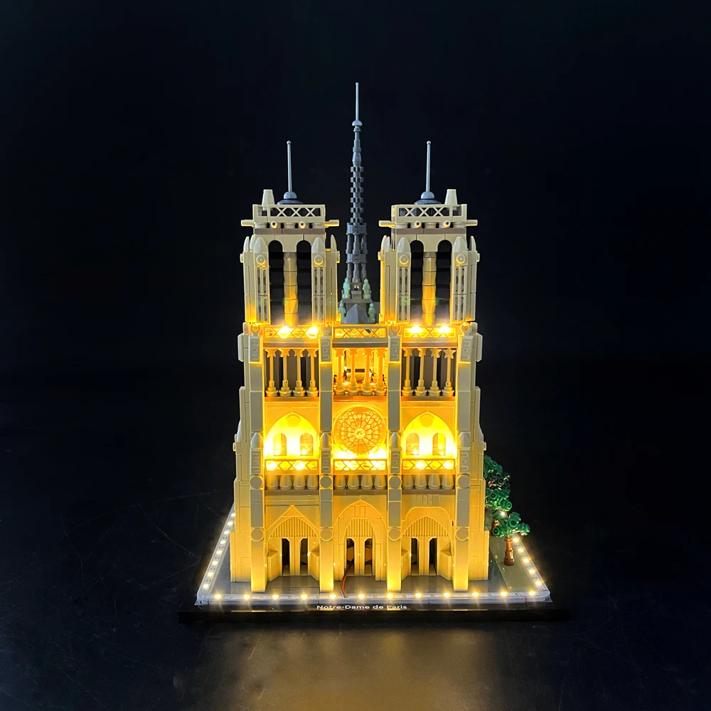 BYB LED Light Kit For LEGO 21061 Notre-Dame de Paris  Building Blocks Decorative Lamp Remote Control Not Include Lego Building