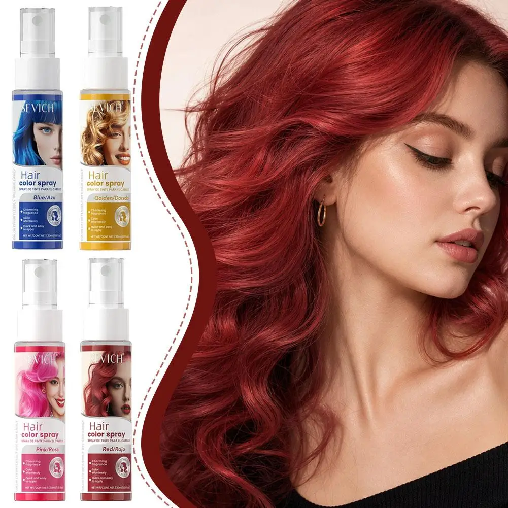 Halloween Hair Color Spray For Kids Adults DIY Party Cosplay Instant 15s Quick Styling One-Time Hair Coloring Spray Washable