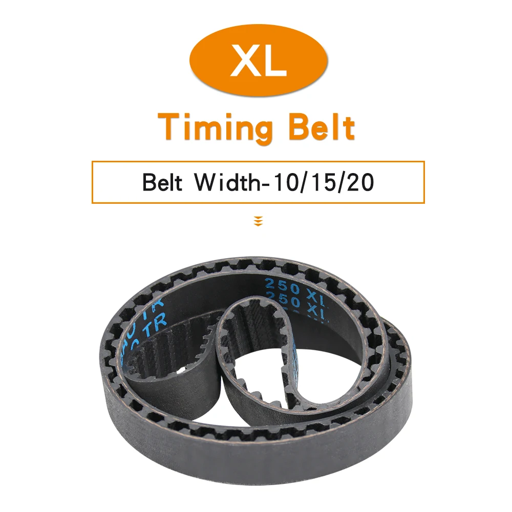 XL Toothed Belt 238XL/240XL/244XL/246XL/248XL/250XL/254XL/256XL/258XL/260XL/262XL Closed Loop Rubber Belts Width 10/15/20 mm