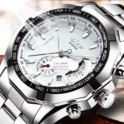 Hot Selling Winner Top Brand  Men's Fashion And Leisure Large Dial Full Stainless Steel Band Fully Automatic Mechanical Watches