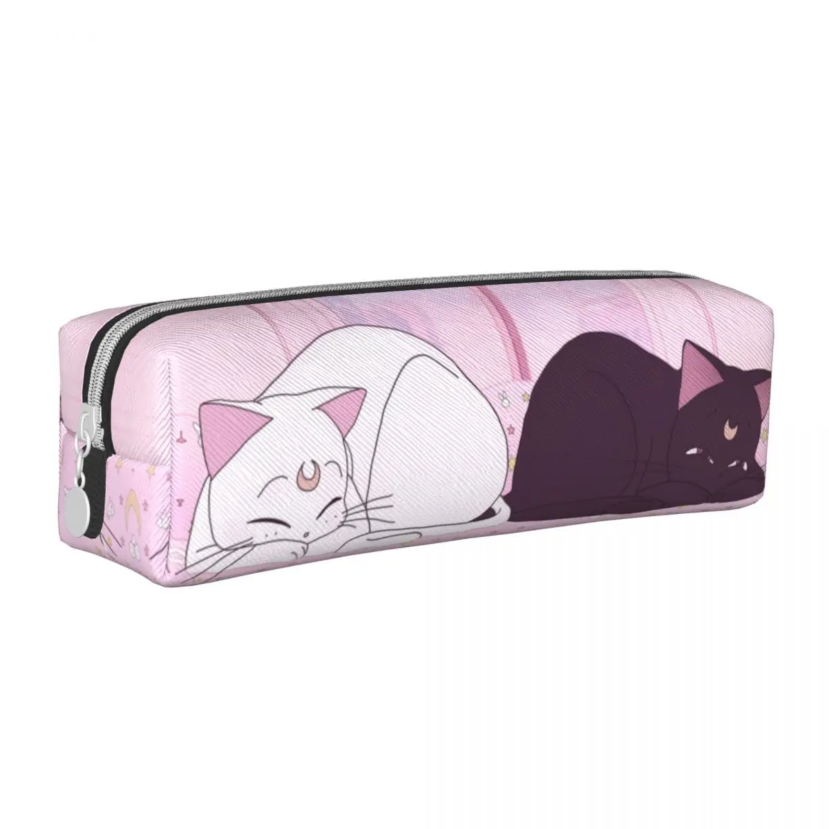 Artemis And Luna Cute Kawaii Cats Розовый пенал Новый ретро 90-х годов Аниме Манга Сумки для ручек Девушки Студенты Школьные косметические пеналы