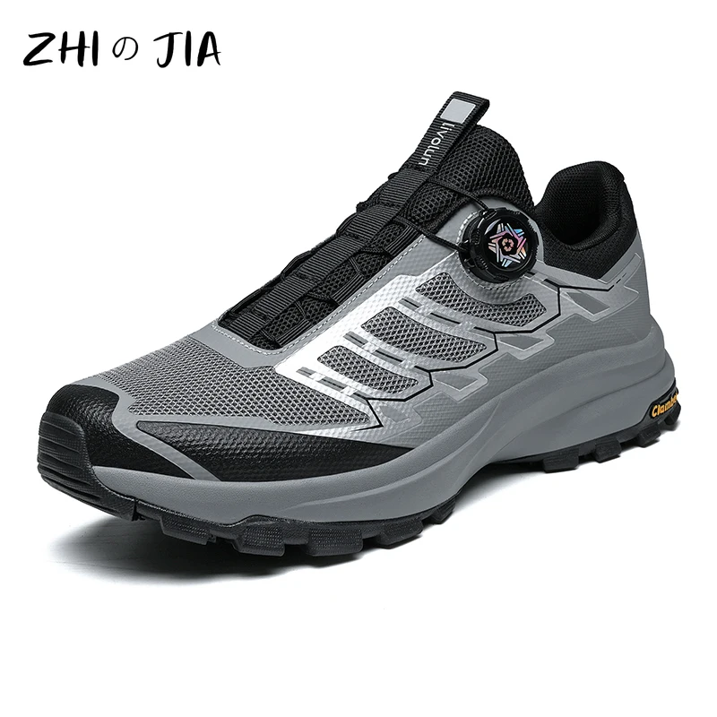 High-Quality Outdoor Leisure Mountaineering Shoes Men's Anti slip Sneaker Spring Autumn Mesh Breathable Rotating Buckle Shoes
