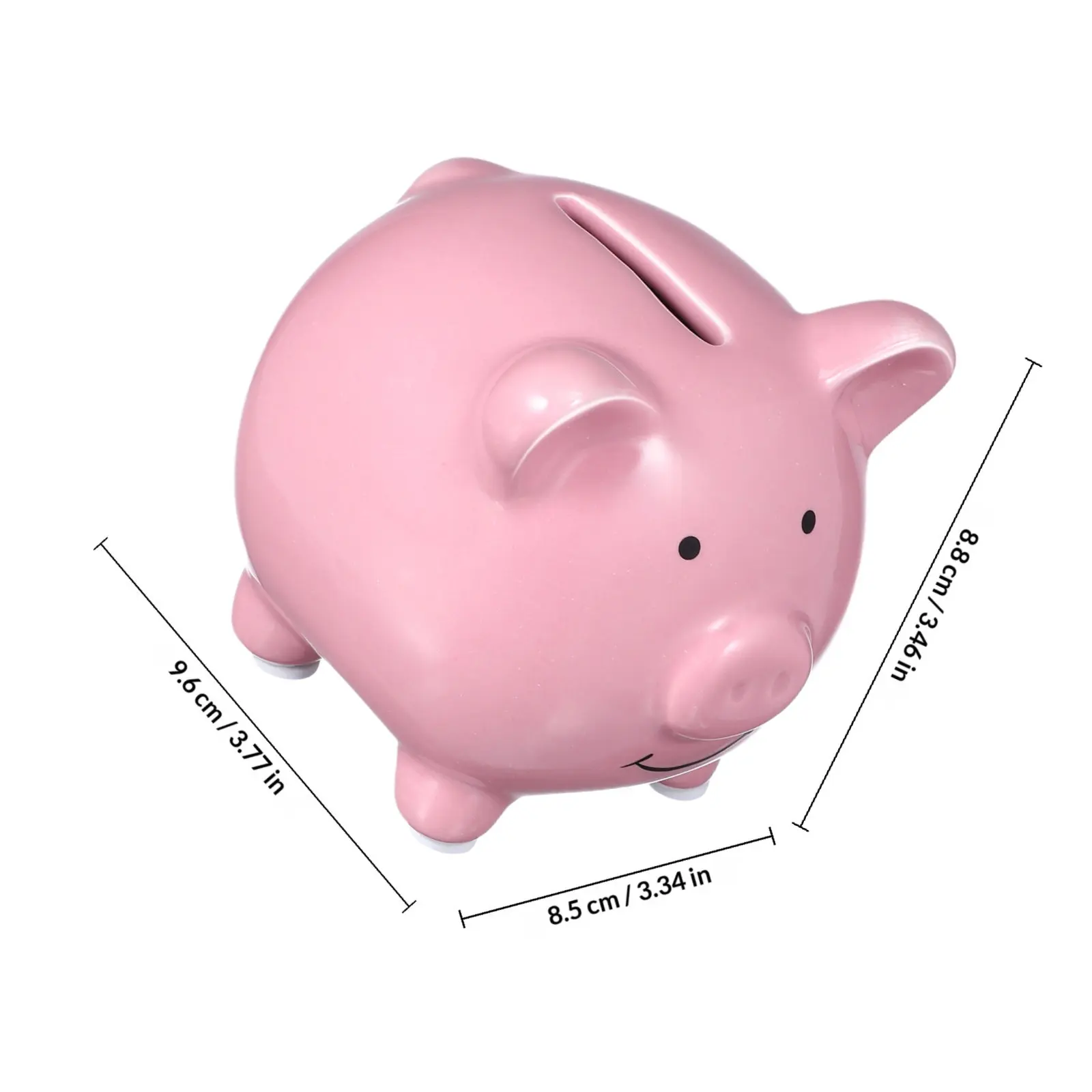 Ceramic Piggy Bank Money Pot for Kids Saving Bank Nursery Decoration Pink Coin Holder Fits All Standard Coins Gift Idea