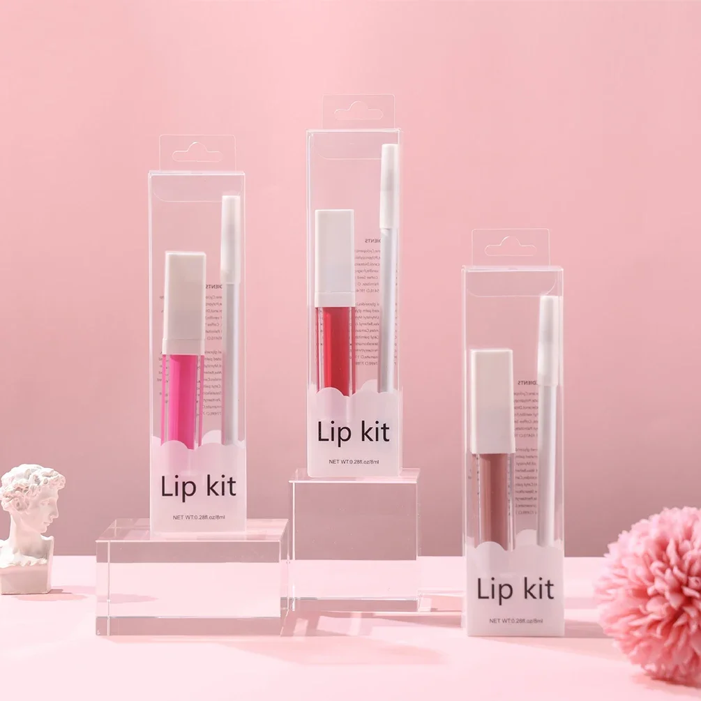 Private Label Liquid Lipstick & Lipliner Kit Custom Logo Long Lasting Non-stick Matte Lightweight Waterproof Makeup Wholesale