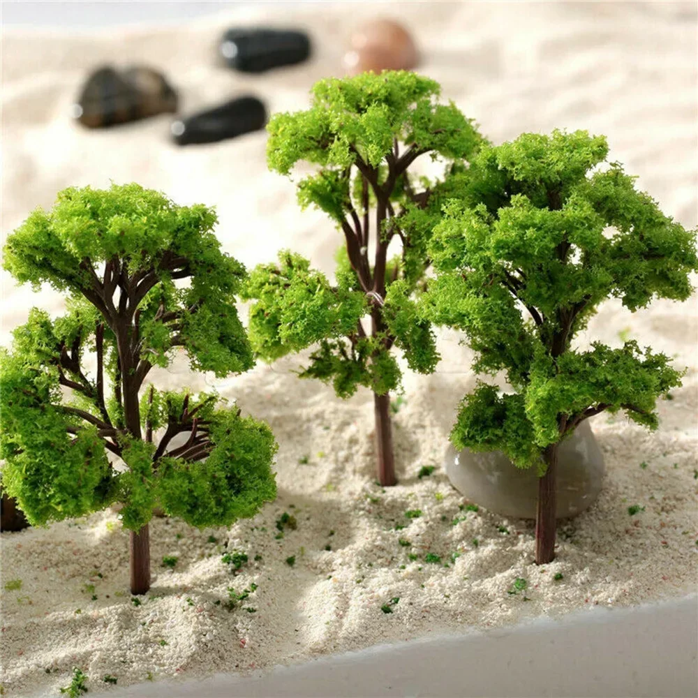 10PC 7/9cm 나무 모델 정원 Wargame 기차 철도 건축 풍경 레이아웃 Sandtable 장식 DIY 액세서리 장식