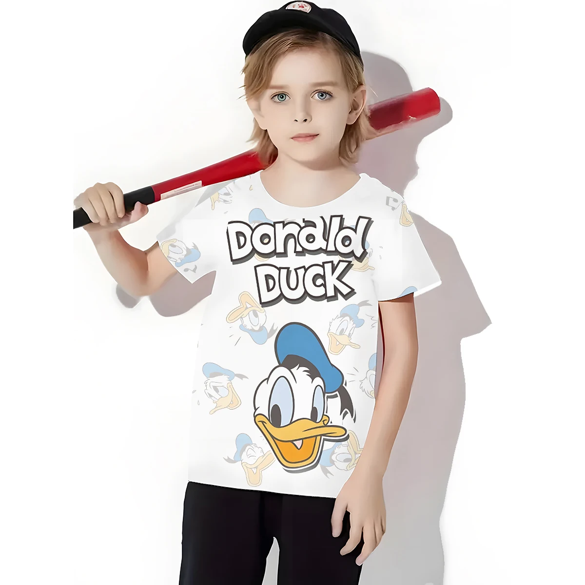 Disney Donald Duck 3D Print Baby Clothing 5 to 14 Years Male Outdoor Clothes for Children Boy Girl Child T-Shirt Top Shirts