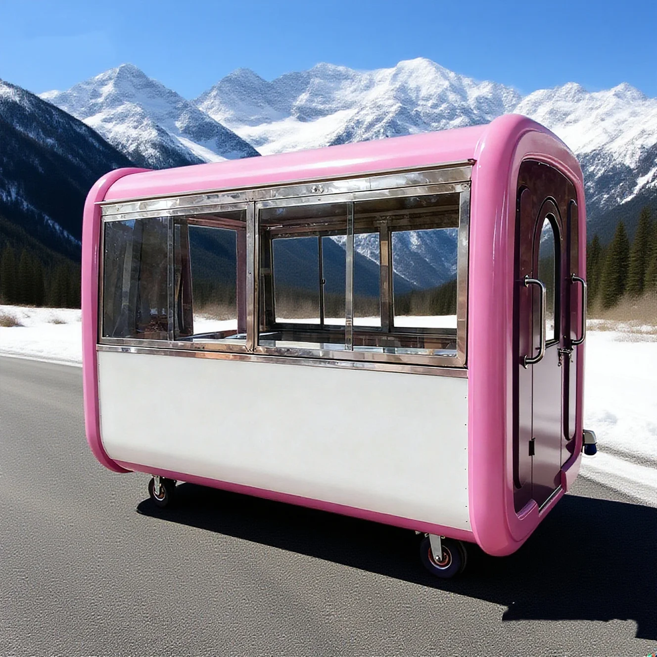 Luxury Customised Mobile Restaurant Food Truck Fruit-Based Ice Cream Snacks Bakery Trailer Taco Truck Trailer