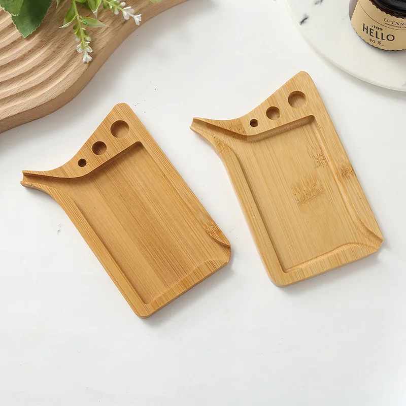 132*75MM WOOD mini Rolling Tray tobacco smoking Cigarette dry herb small for stocking grinders Accessoriess tools