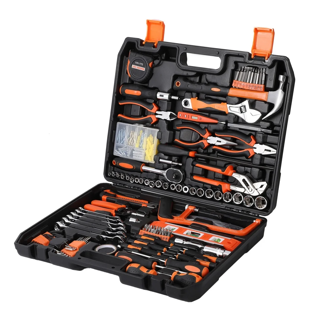 236 Piece Tool Set, Socket Wrench Mixed Tool Set Hand Tool Kit with Plastic Toolbox Storage Case, Auto Repair Tool Combination