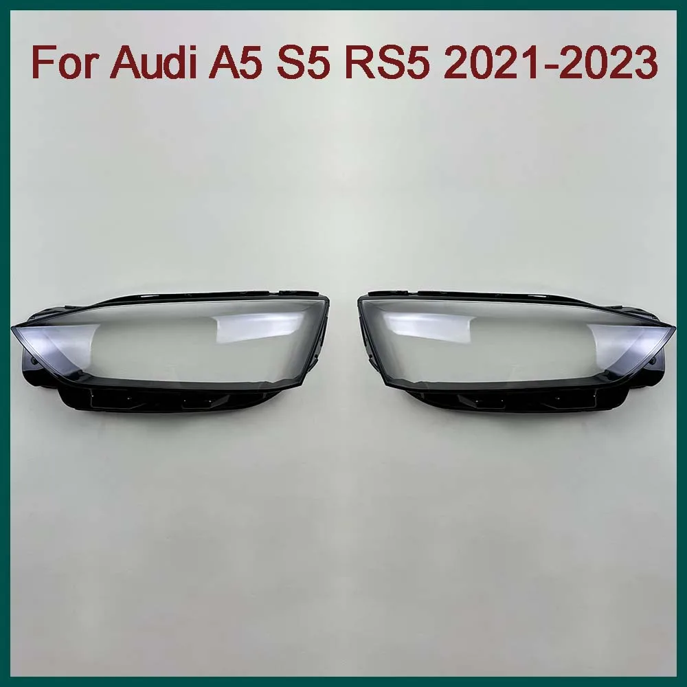 Car Headlight Cover Lens Glass Shell For Audi A5 S5 RS5 2021 2022 2023 Front Car Glass Lens Case Headlamp Caps Headlight Cover