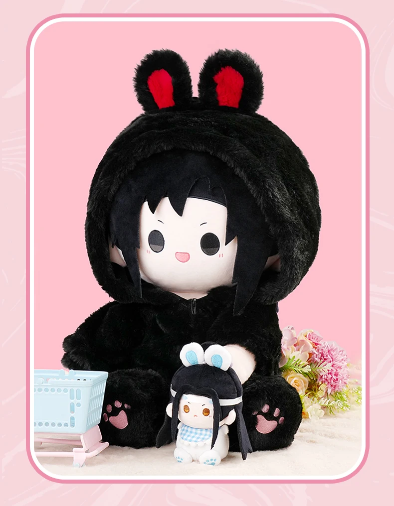 40 centimetri Originale MDZS Mo Dao Zu Shi Wei Wuxian Lan Wangji Coniglio Farcito Peluche Bambola Portachiavi Vestiti Cuscino Anime Giocattolo Per Bambini Regali