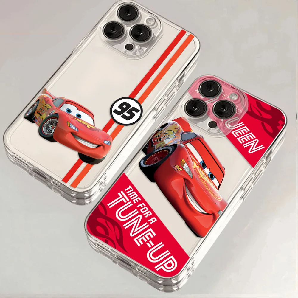 Transparent Cars Lightning McQueen 95 Phone Case For TECNO CAMON 30 POVA 6 SPARK 10 Infinix Smart 8 Note Hot 40 30i 20i Pro 5G