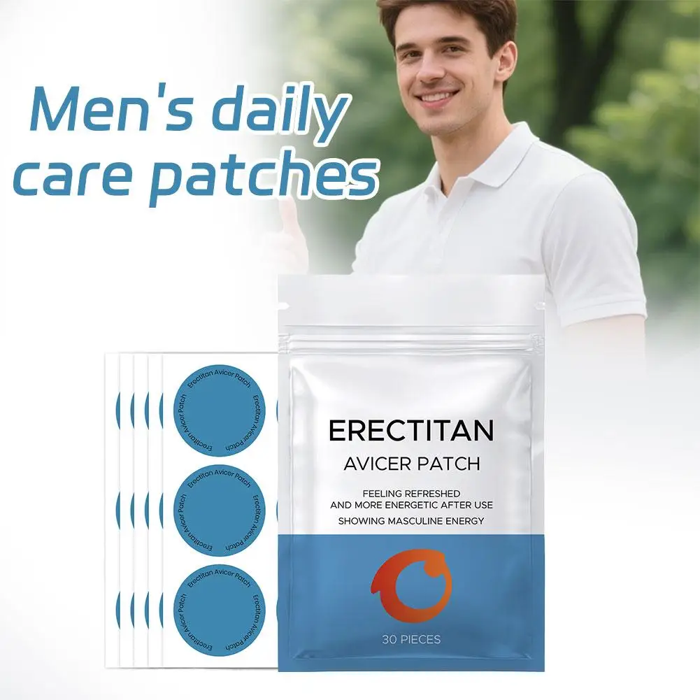 Men's Health Patch Natural Herbal Energy Vitality Enhancement Support Patches ,More Energetic After Use, Daily Care Patch