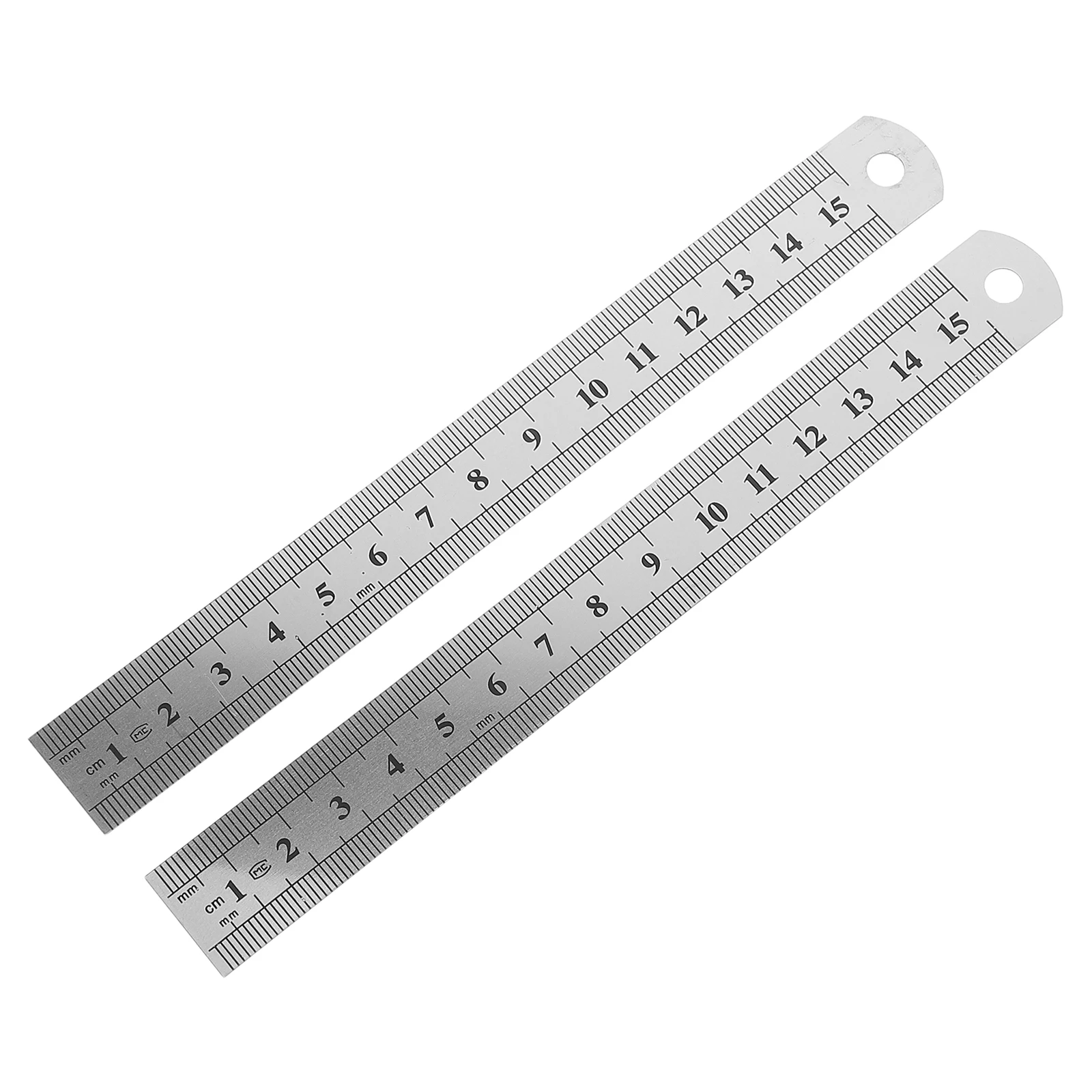 

2Pcs Stainless Steel Ruler 15cm Steel Flat Accurate Measuring Tool Draft School Construction Stationery Construction Rulers
