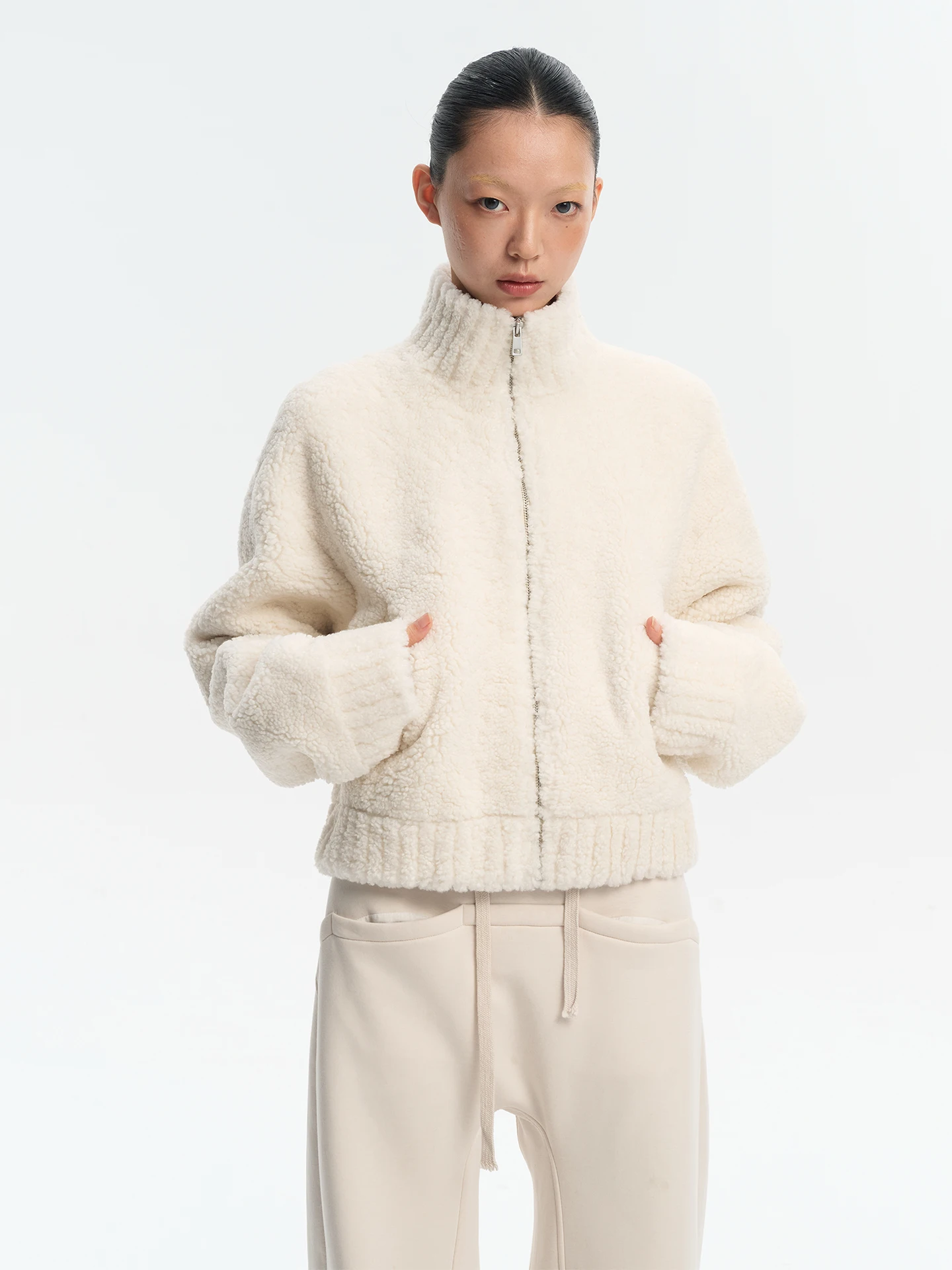 

Женская куртка Liny Liber в стиле ретро с воротником-стойкой из овечьей шерсти, свободного кроя, из искусственной кожи и меха