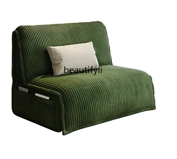 Living room electric sofa bed, modern simple small apartment new corduroy sitting and sleeping multi-functional sofa