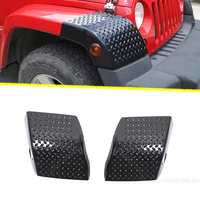 For Jeep Wrangler JK 2007-2017 2/4-Doors front wheel eyebrow wrap angle decorate cover trim black car exterior accessories