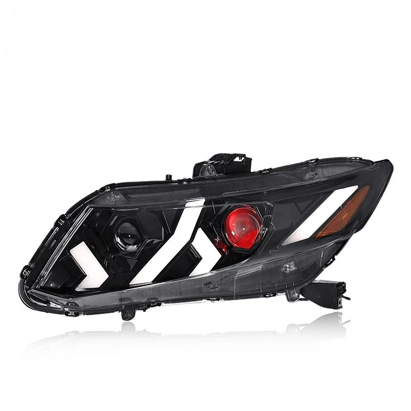 Suitable for 12-15 Honda 9th Generation Civic  Headlight Assembly Modified for Style LED Lens Daytime Running Light