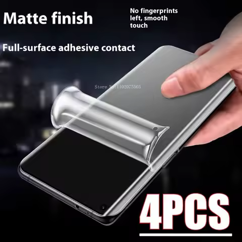 4Pcs Matte Frosted Hydrogel Film for Samsung Galaxy S23 Ultra S25 Edge S22 Ultra S24 Plus S20 Ultra S21FE Anti-Fingerprint Films